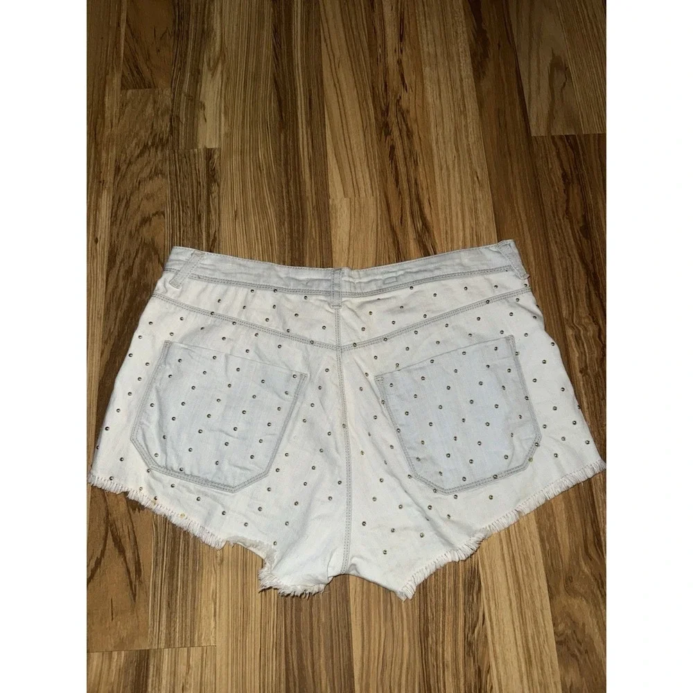 Sickonineteen Sicko 19‎ Denim Jean Shorts Studded Sz 32 Women's Juniors